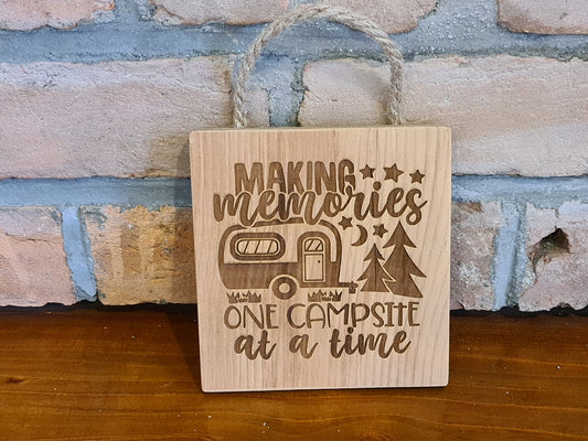 Camping Memories Hanging Plaque