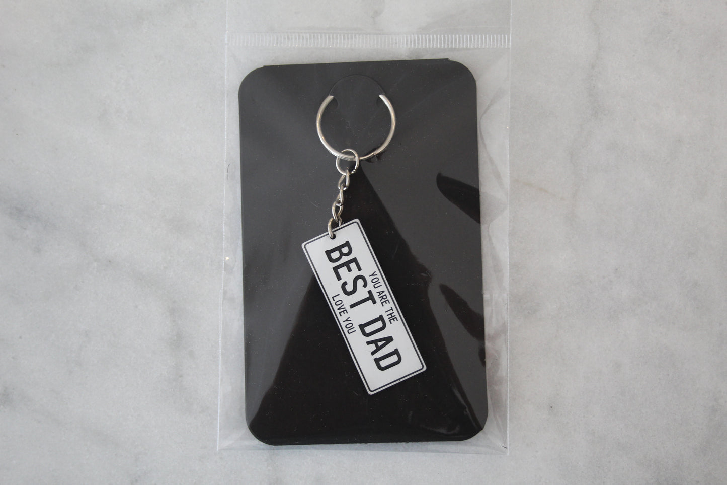 Best Dad Number Plate Keyring