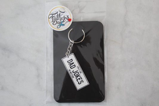 Dad Jokes Number Plate Keyring