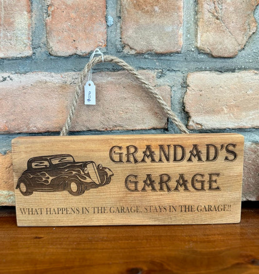 Grandad's Garage Hanging Panel
