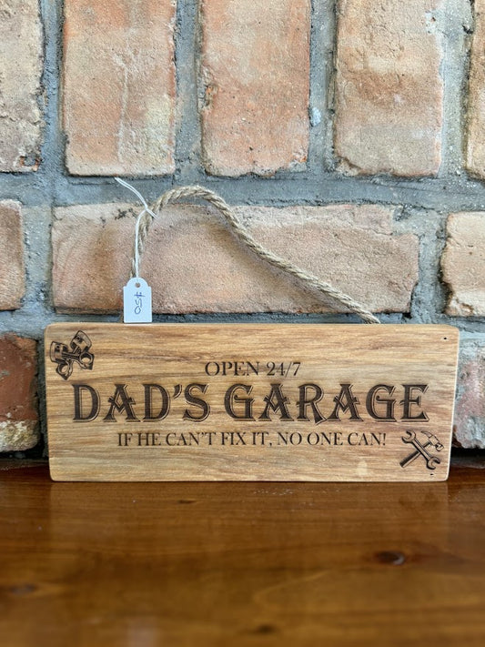 Dad's Garage Hanging Panel
