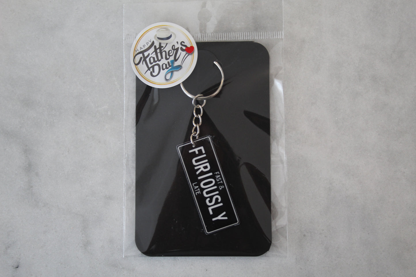 Fast & Furiously Late Number Plate Keyring