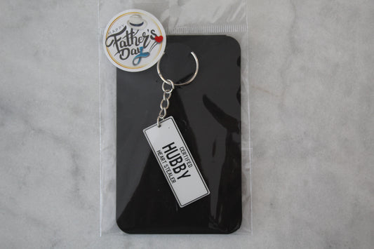 Hubby Number Plate Keyring