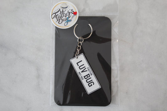 Luv Bug Number Plate Keyring